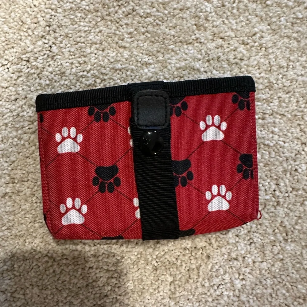 Red Paw Print Water/Food bowl